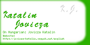 katalin jovicza business card